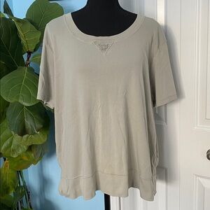 J. Jill Short Sleeve Scoop Neck Tee in Sage Green